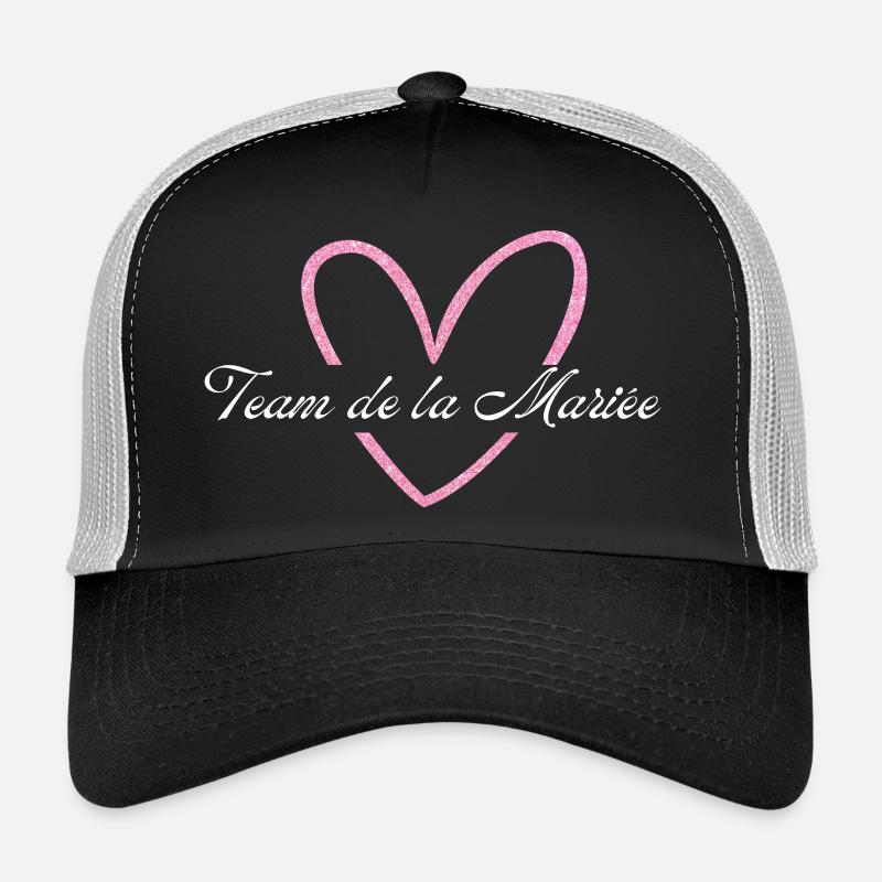 Das Brautteam Pink Herz Glitzer Trucker Cap
