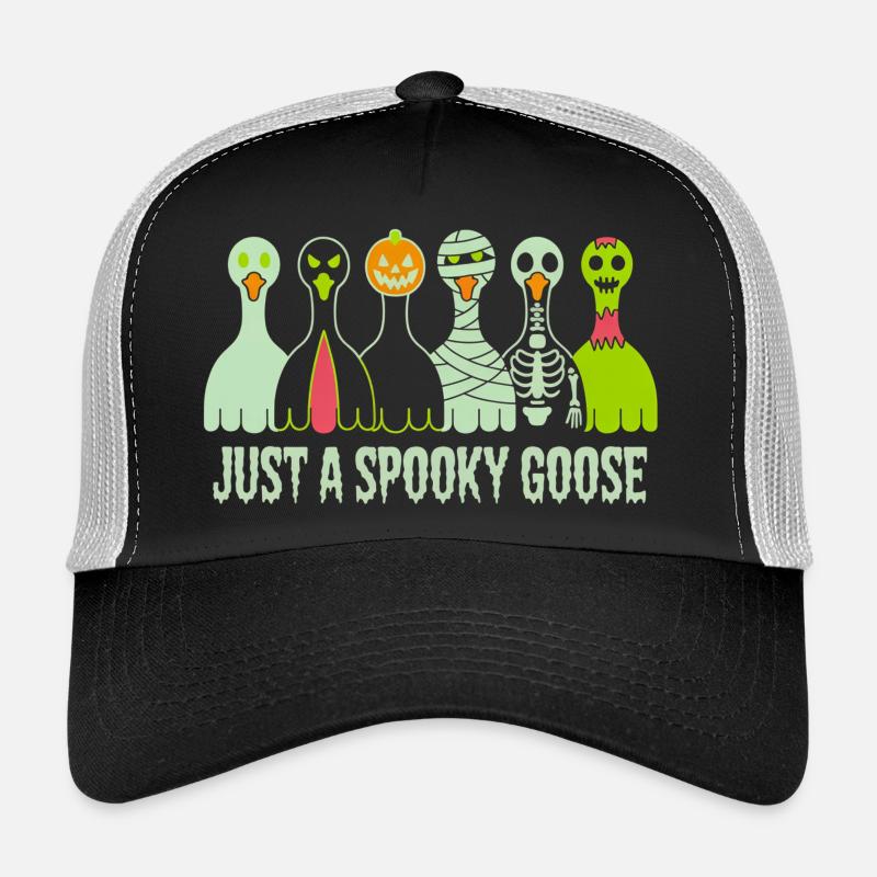 Just A Spooky Goose Halloween Vibes Trucker Cap
