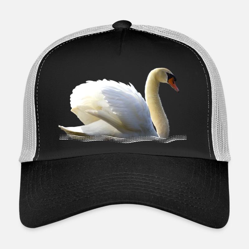 Cygne élégant avec détails d'ailes Casquette trucker 