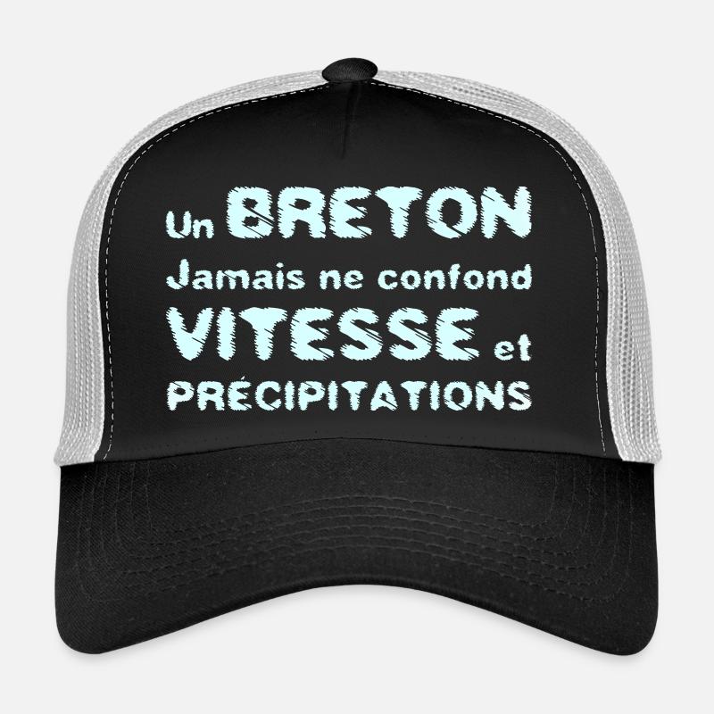 UN BRETON NE CONFOND PAS VITESSE ET PRÉCIPITATIONS Casquette trucker 