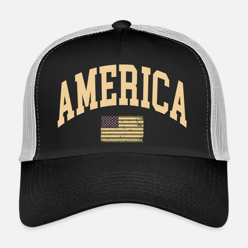 Drapeau camouflage de l’Amérique Casquette trucker 