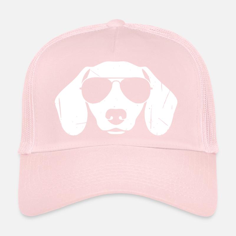 Dachshund Head Sunglasses Cool Vector Trucker Cap