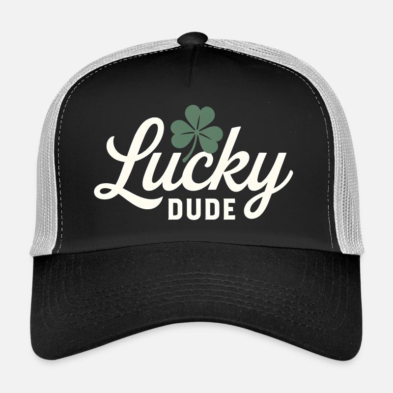 Lucky Dude with Four Leaf Clover  Trucker Cap