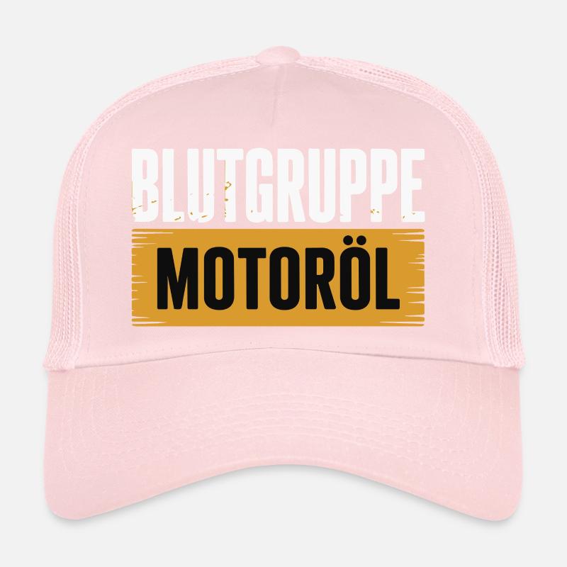 Blutgruppe Motoröl Schrauber Design Trucker Cap
