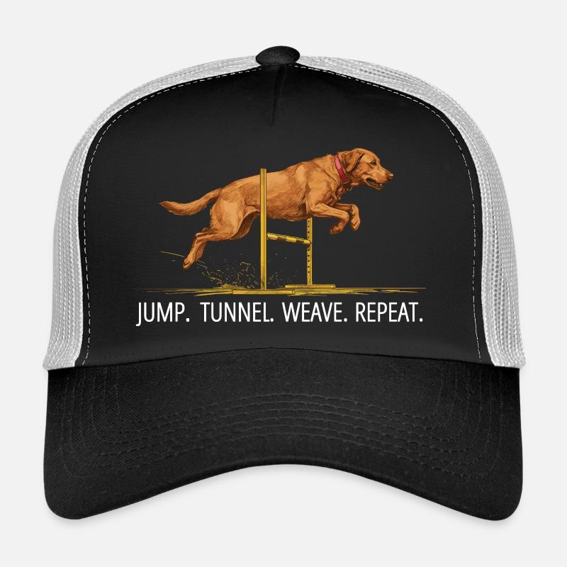 Agility Labrador Jump Tunnel Repeat Trucker Cap