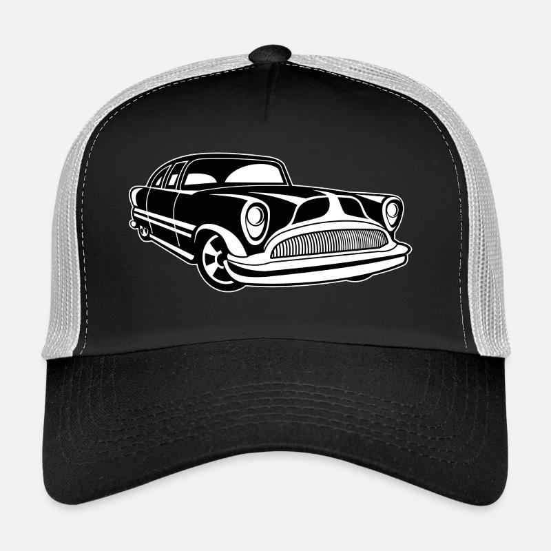 Lowrider / Oldtimer / Muscle Car 03_schwarz blanc Casquette trucker 