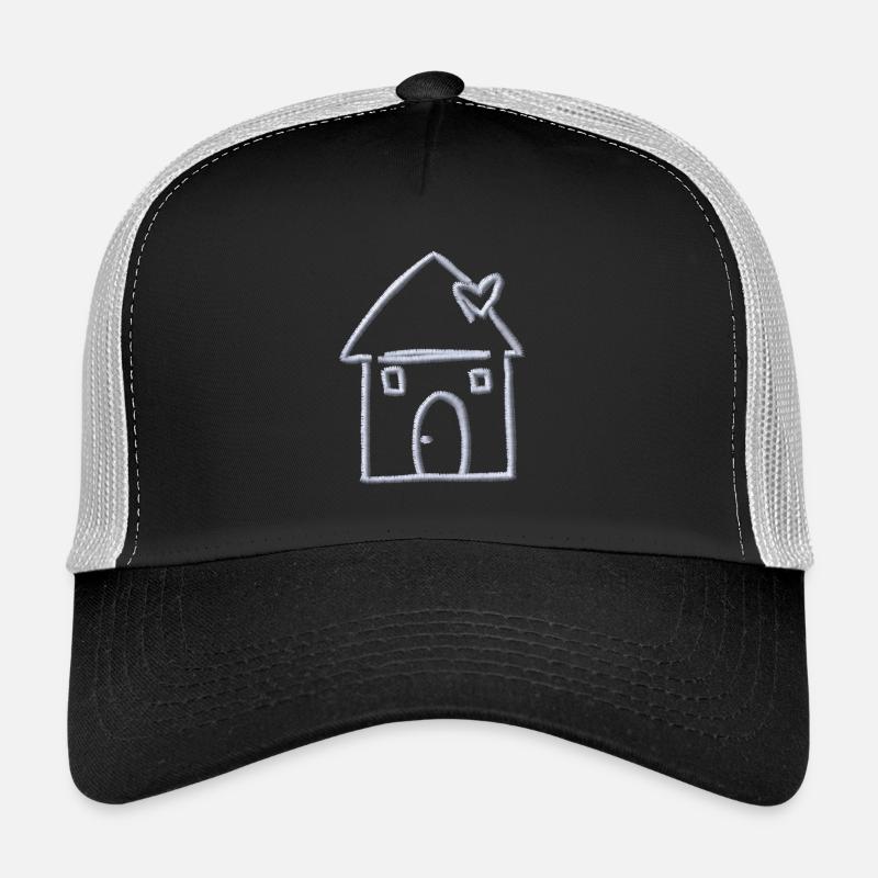 VDay House hvid - Trucker cap - sort/stengrå