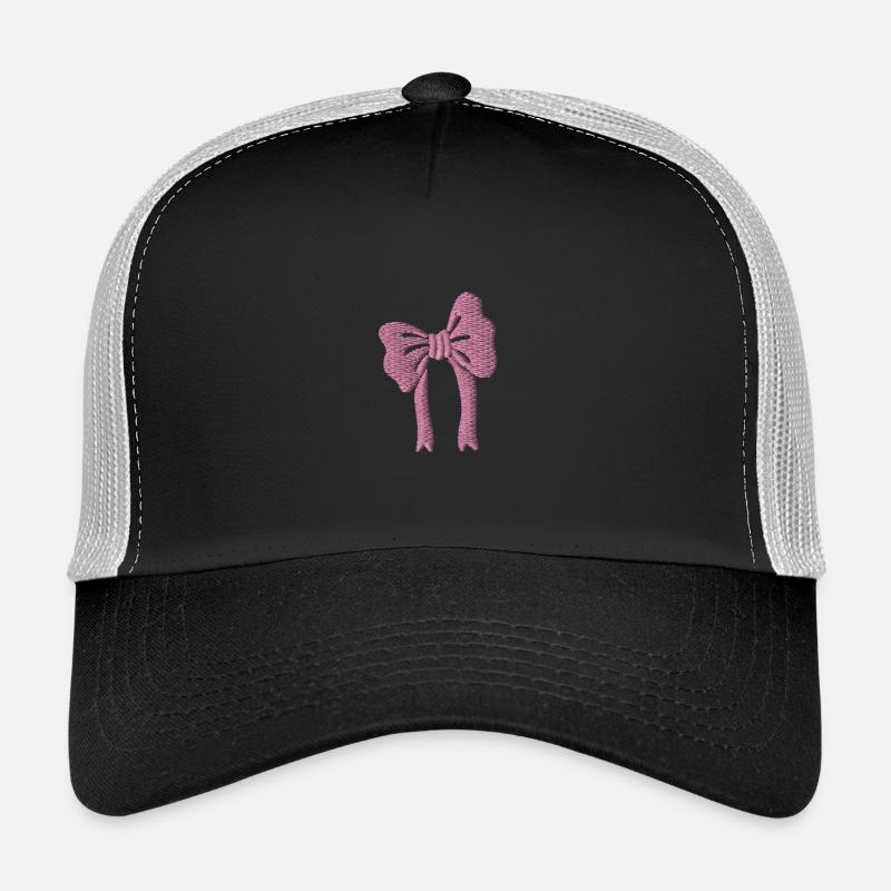 Embroidered bow - Trucker Cap - black/stone grey