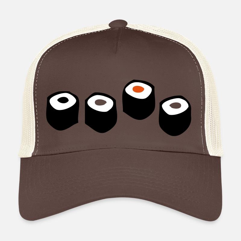 Sushi Rolls - Trucker Cap - Braun/Beige