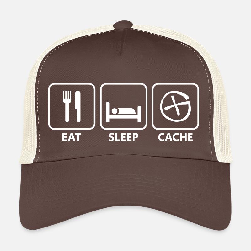 Geocaching - Trucker Cap - Braun/Beige