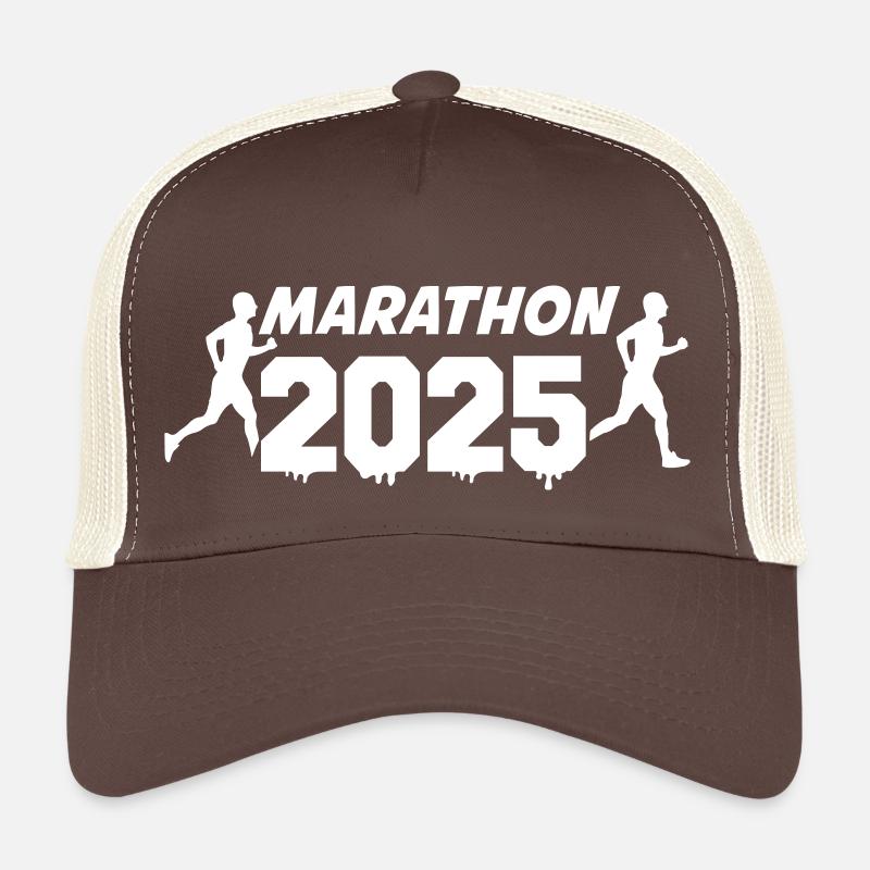 Marathon 2025 - Casquette trucker - marron/beige
