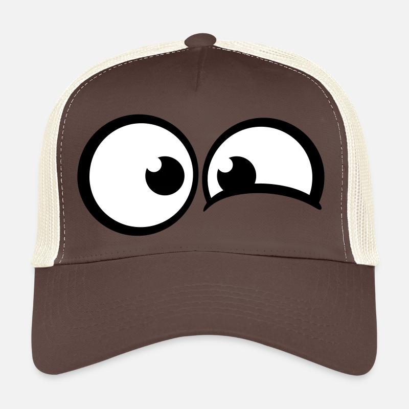 Anxious comic eyes Trucker Cap