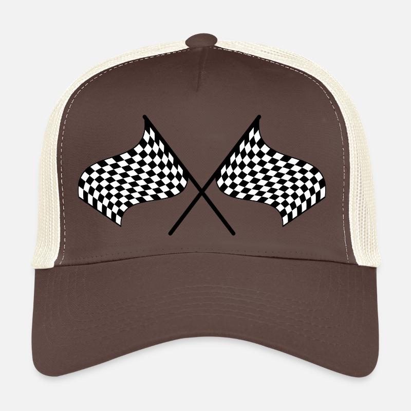 drapeau à damiers Casquette trucker 