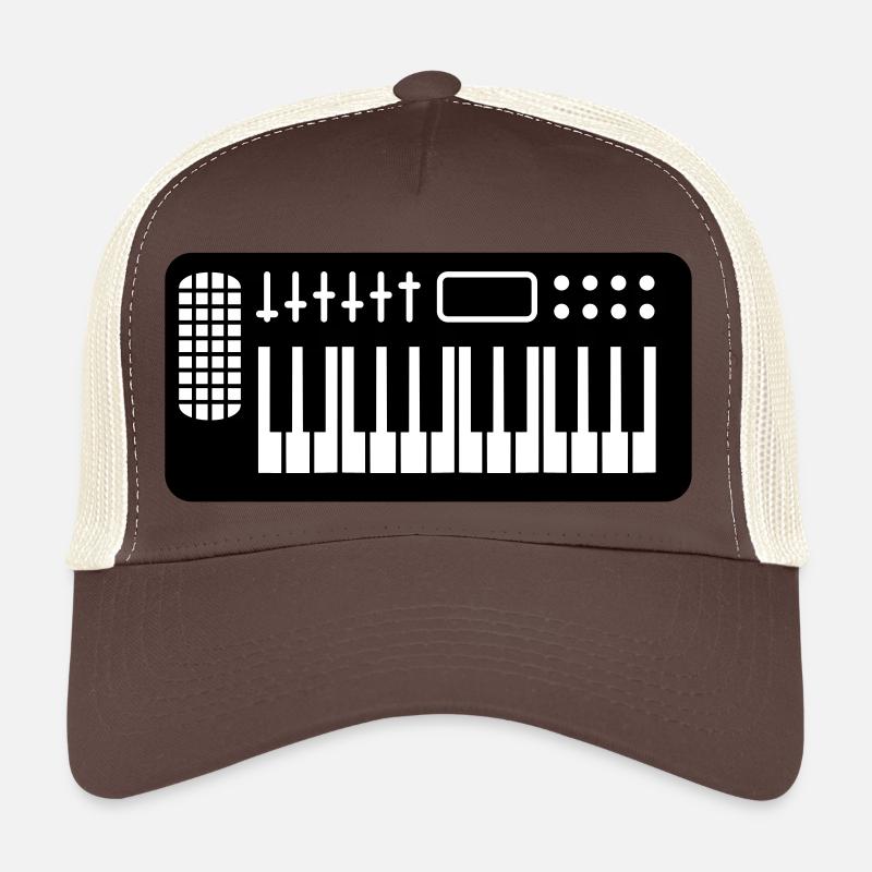 Synthesizer Keyboard Loud Techno DJ Music Party Trucker Cap