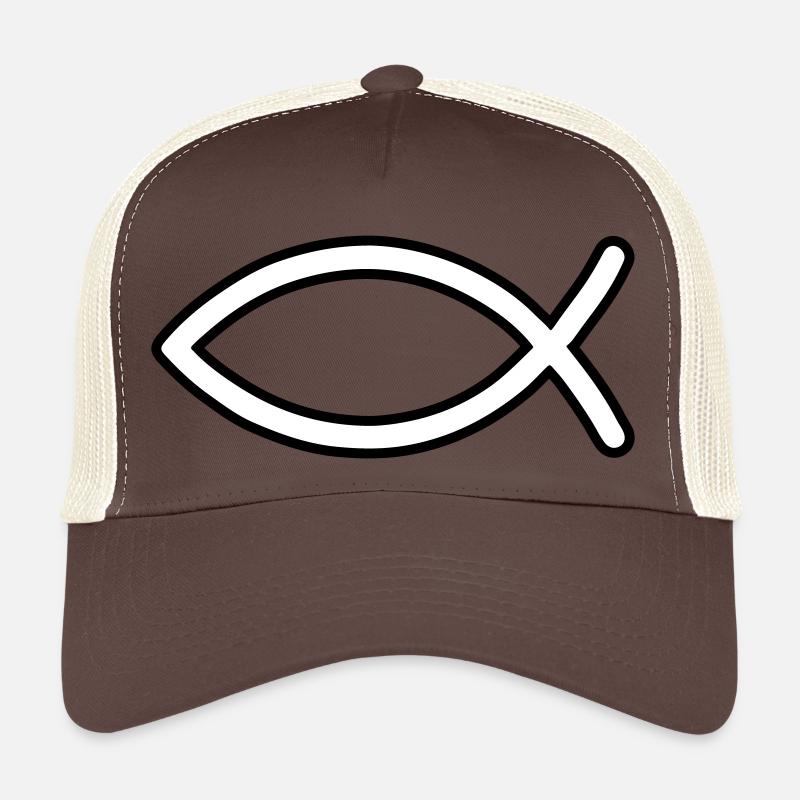 Jesus Fish Symbol Trucker Cap