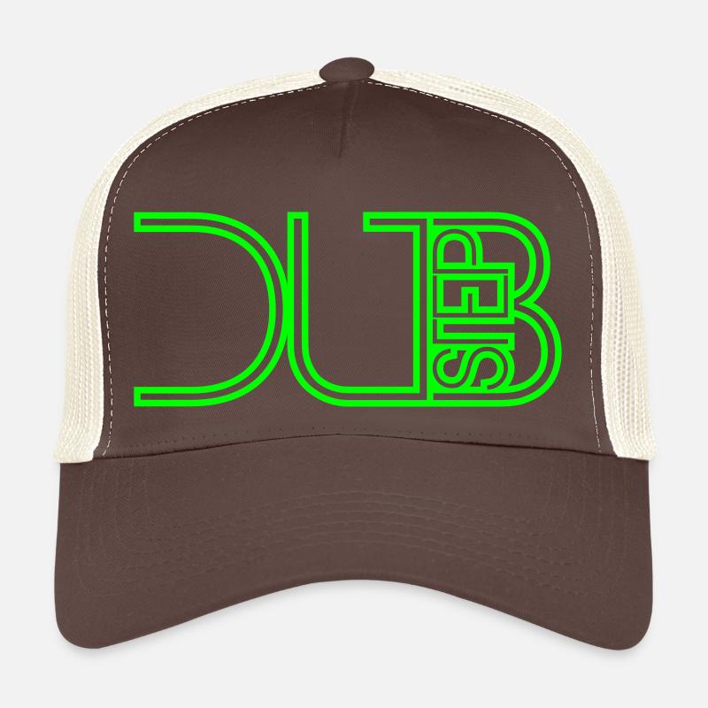 Dub Step Techno Musique Cool DJ Party Club Texte Logo Casquette trucker 