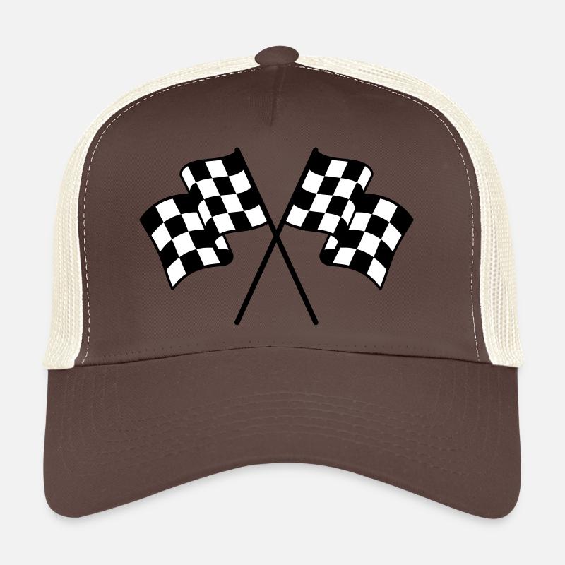 Drapeaux à Damier 2 couleur Casquette trucker 