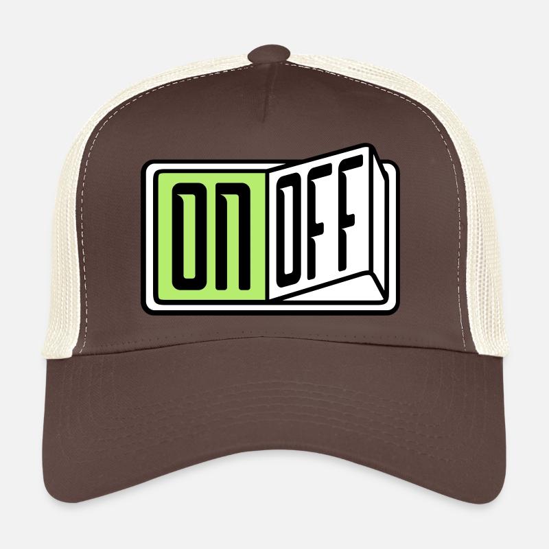 on off interrupteur bouton bouton activer désactiver Casquette trucker 