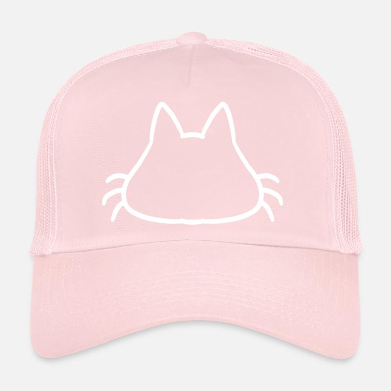 Tête de chat sans visage contour silhouette icône Casquette trucker 