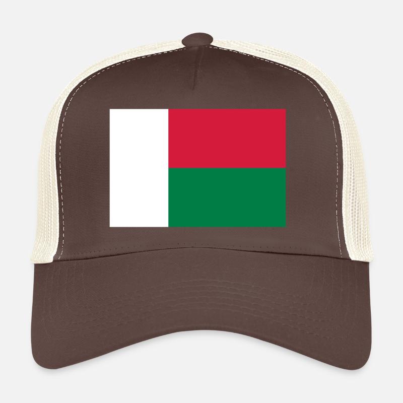 Madagascar - drapeau - Casquette trucker  - marron/beige