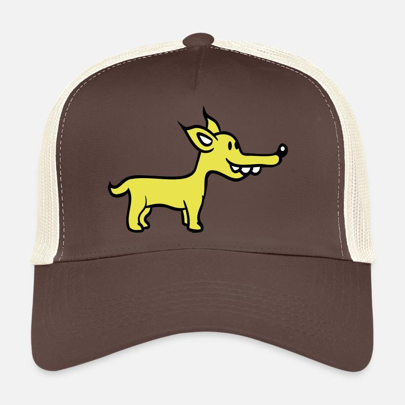 chien se tient mignon petit chiot heureux animal de compagnie Casquette trucker 