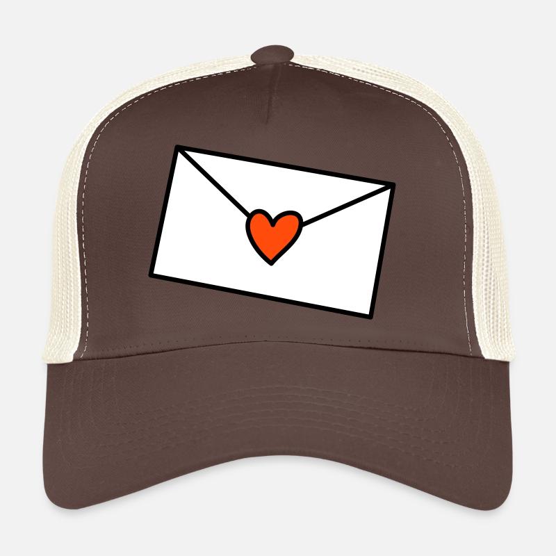 Brief Herz dreifarbig Trucker Cap