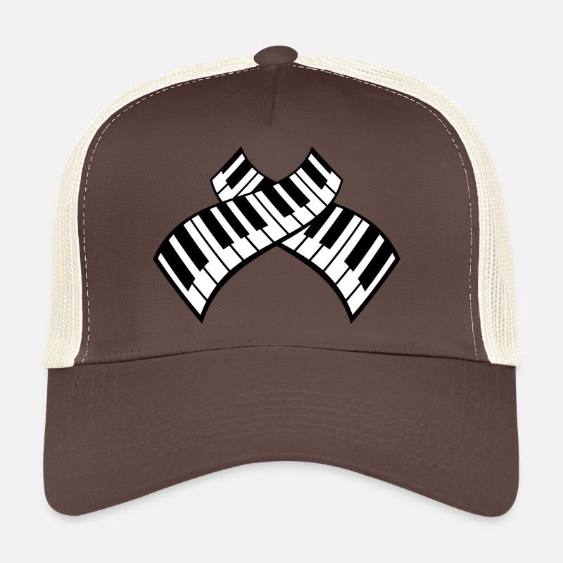 Piano Keys Instrument Playing Classical Music Trucker Cap