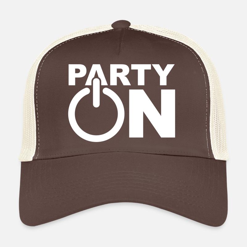 Fête Sur Jouer Un Symbole Allumer Techno DJ Musique Casquette trucker 