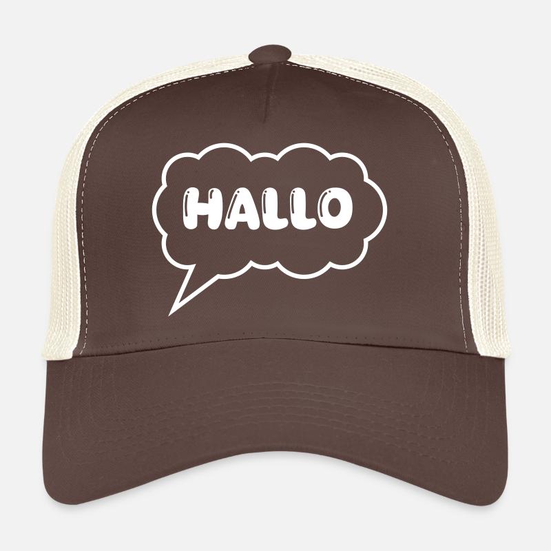 Speech bubble Hello Trucker Cap