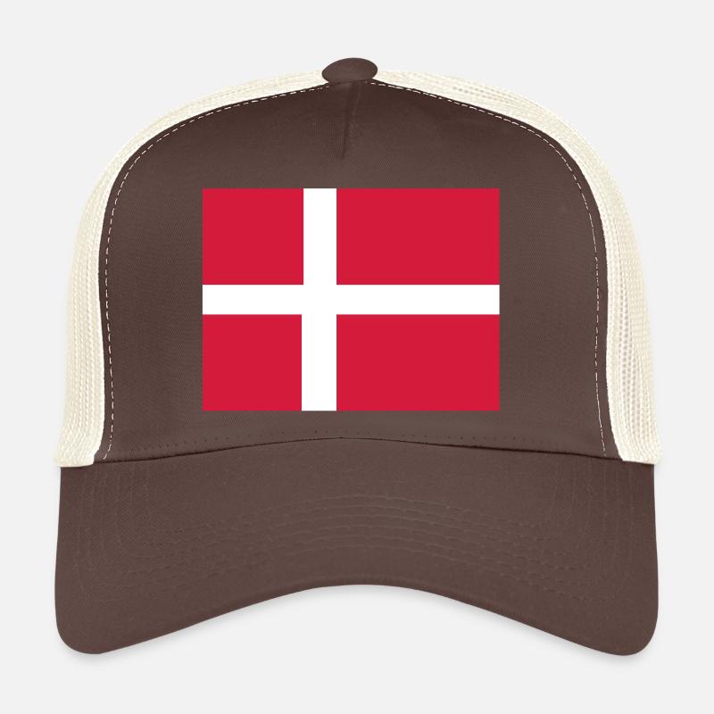 flag_denmark - Trucker Cap - brown/beige