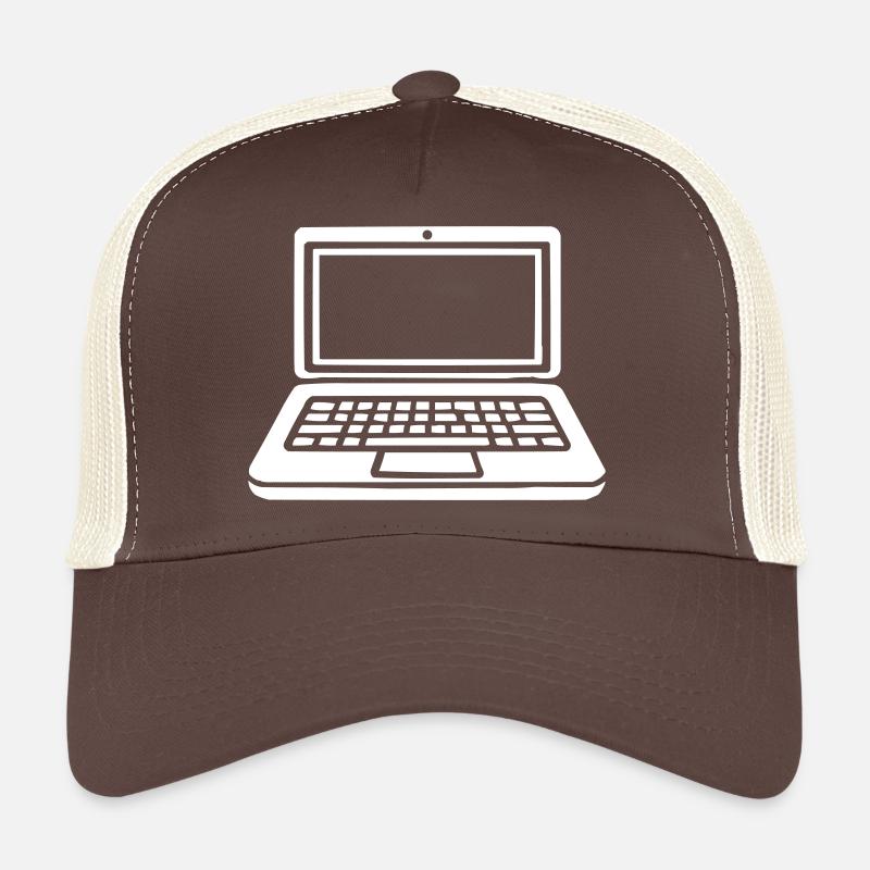 laptop - Trucker Cap - brown/beige