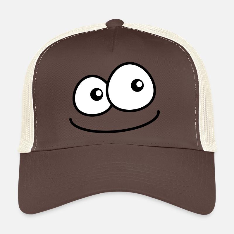 Sourire Bande dessinée Visage Coquin Grin Casquette trucker 