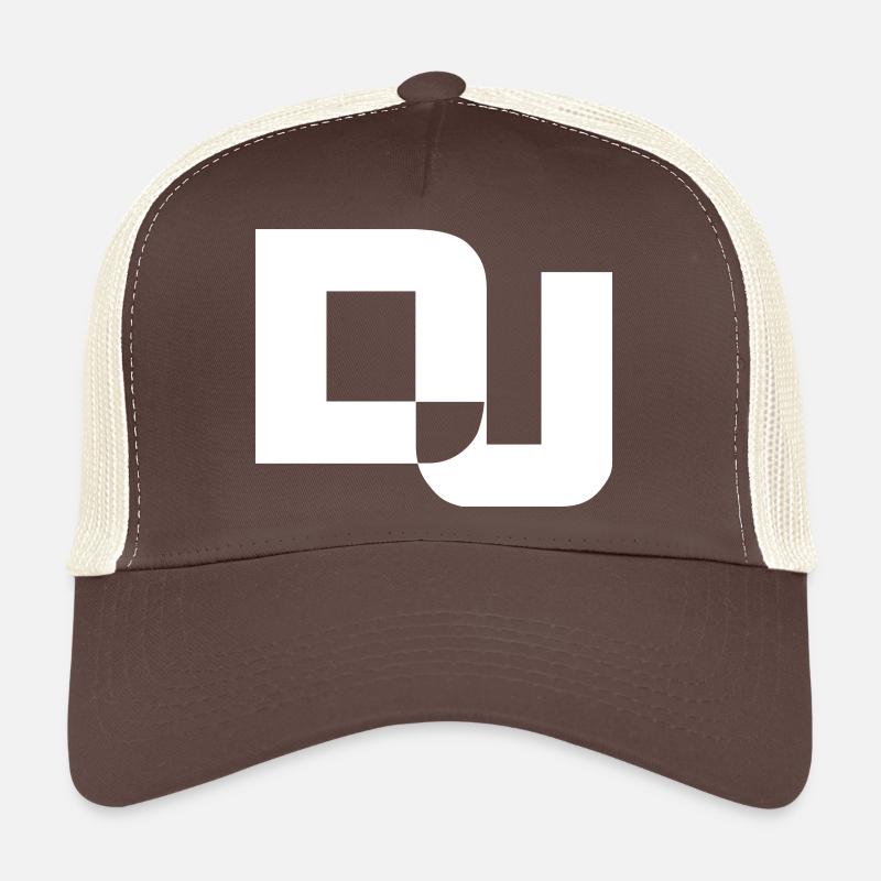 DJ Letters Party Music Fun Text Logo Lettering Trucker Cap