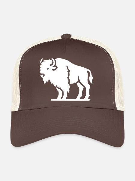 Bison Animal - Trucker Cap - brown/beige - Front