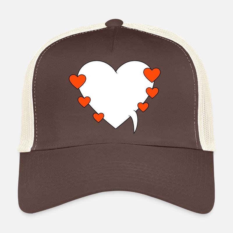 Bulle de dialogue avec des cœurs Casquette trucker 