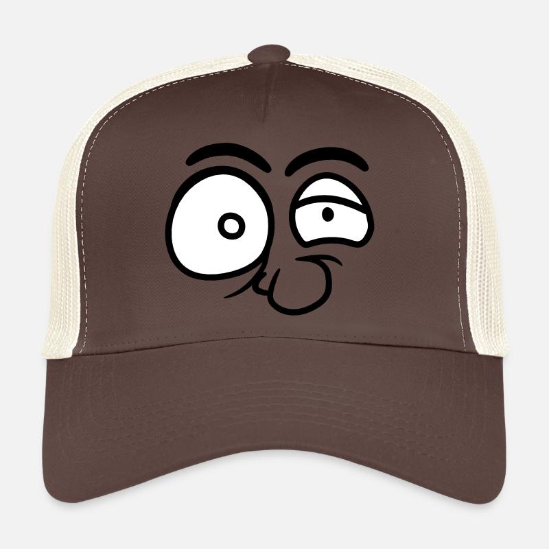eyes nose cool professor insane crazy ges Trucker Cap