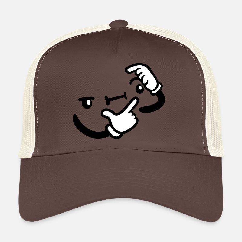 Hand Geste Grübeln Trucker Cap