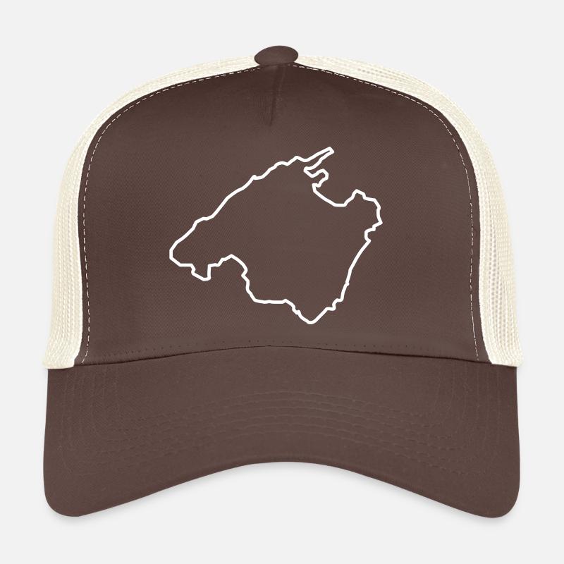 Contour de la carte de Majorque Casquette trucker 