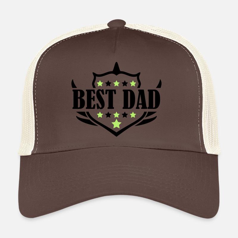 best dad - Trucker Cap - Braun/Beige