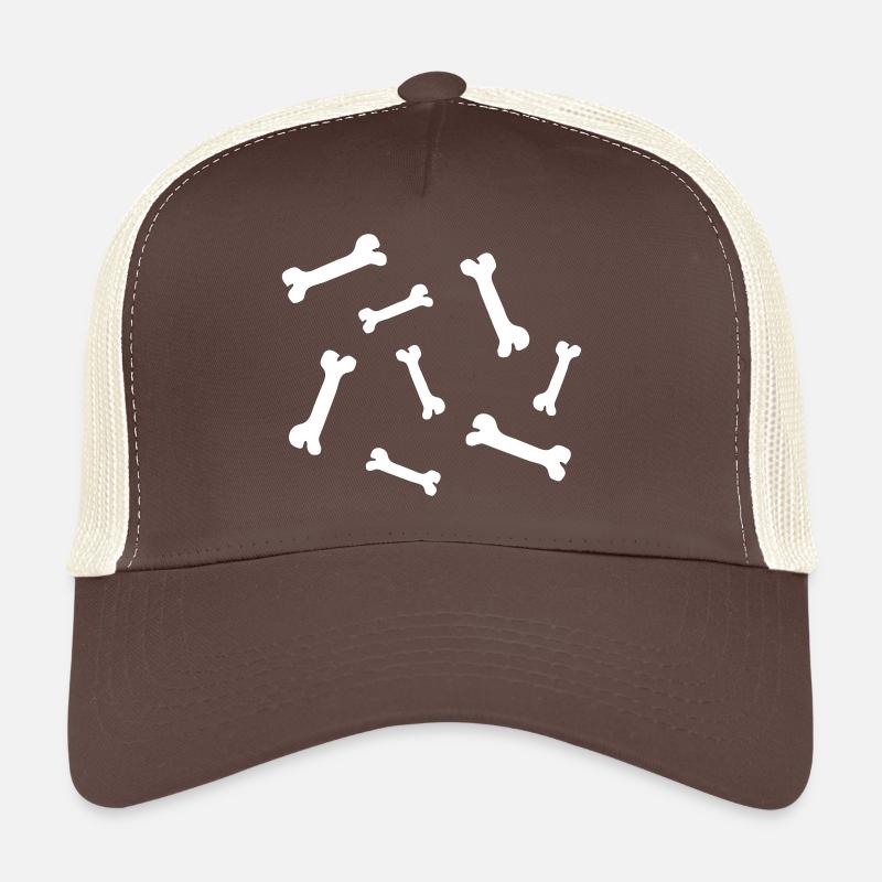 bones pattern dead many skeleton dog bones dog Trucker Cap