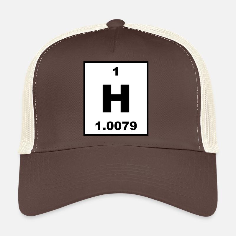 Element 1 - h (hydrogen) - Short (white) Casquette trucker 