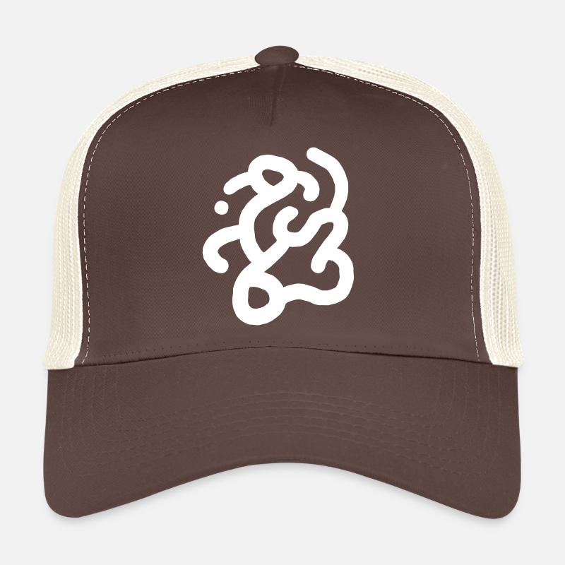 Muster - Minimal Abstrakt - Vektor - Trucker Cap - Braun/Beige