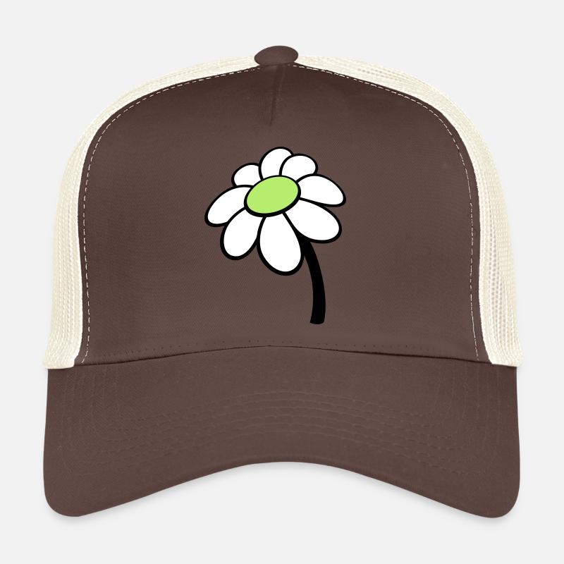 Small Marguerite Flower White Decorative Beautiful Nature Trucker Cap