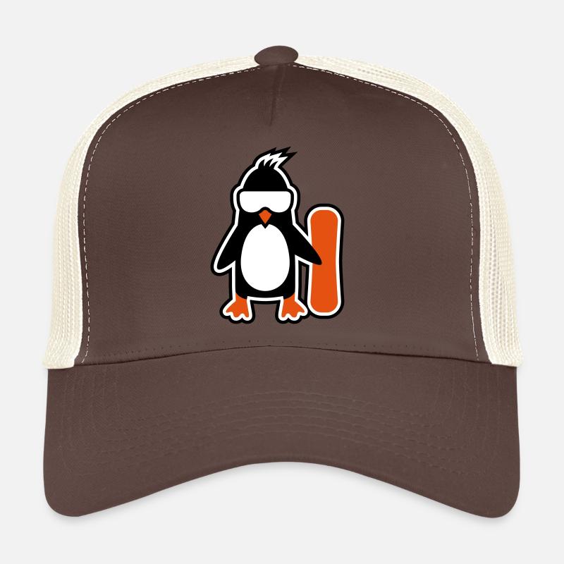 pingouin - Casquette trucker  - marron/beige