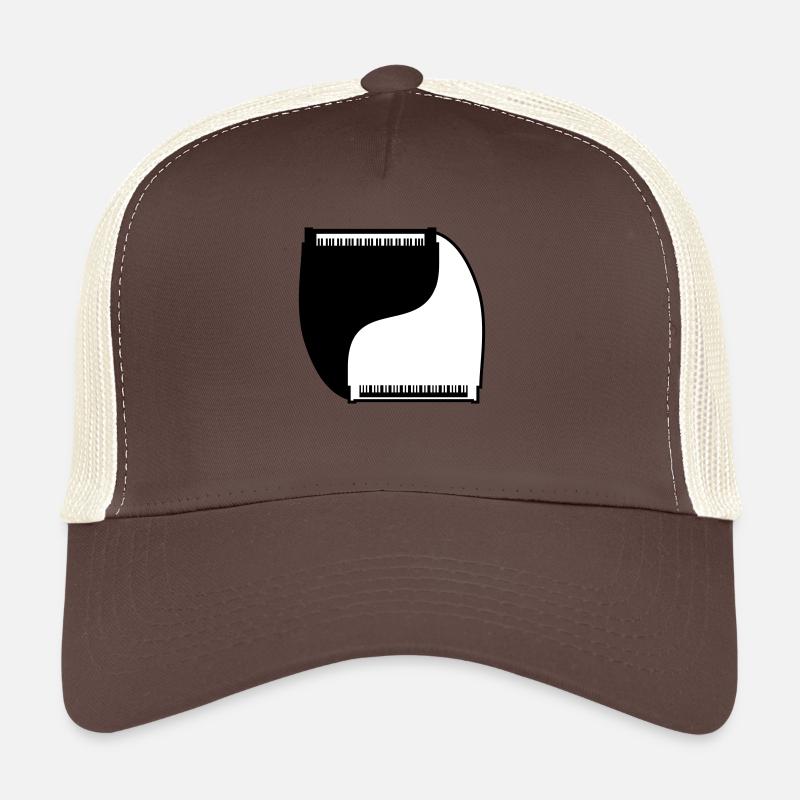 2 Yin and Yang Pianos Classical Music Instrument Trucker Cap