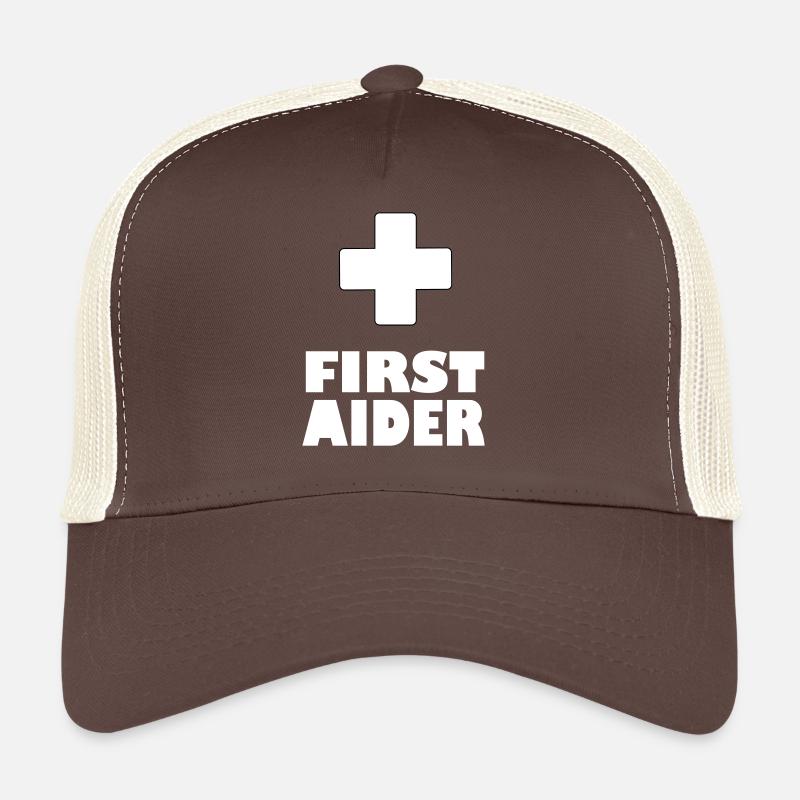 secouriste - Casquette trucker  - marron/beige