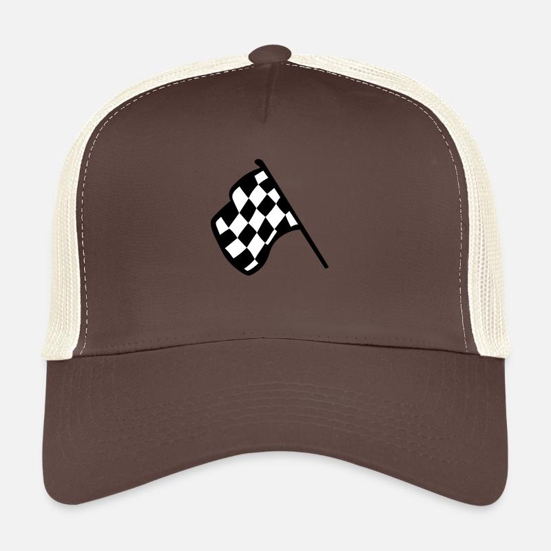 Drapeau à damiers Racing Casquette trucker 