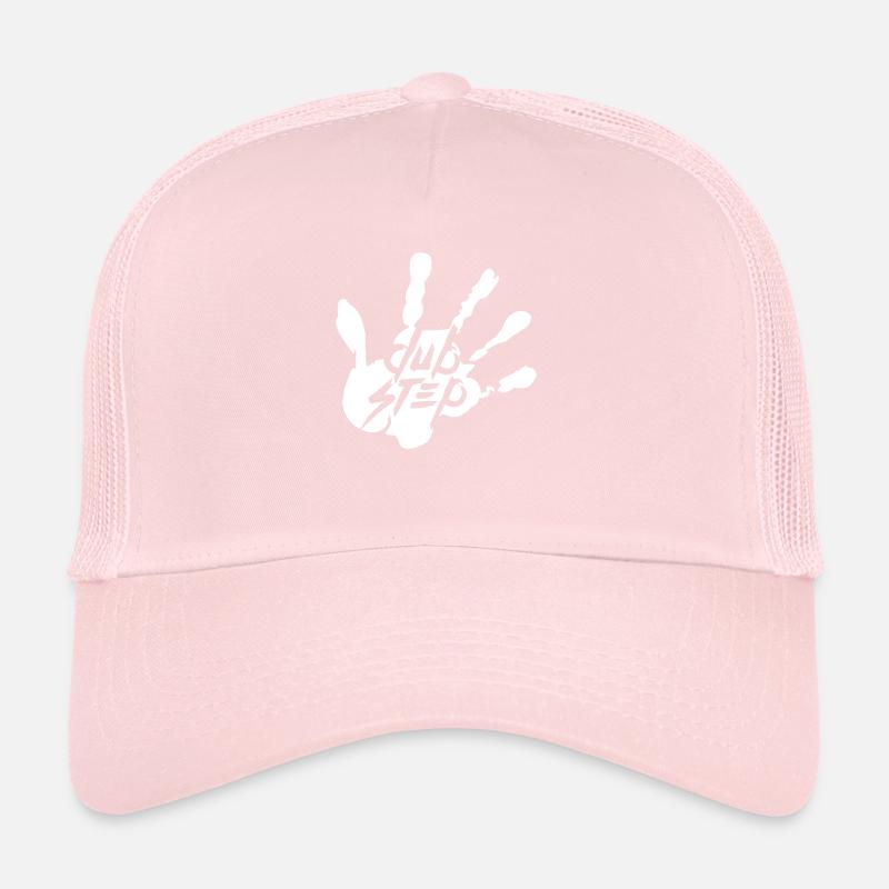 Dub Step Techno Musique Party Club Texte Empreinte de main Casquette trucker 