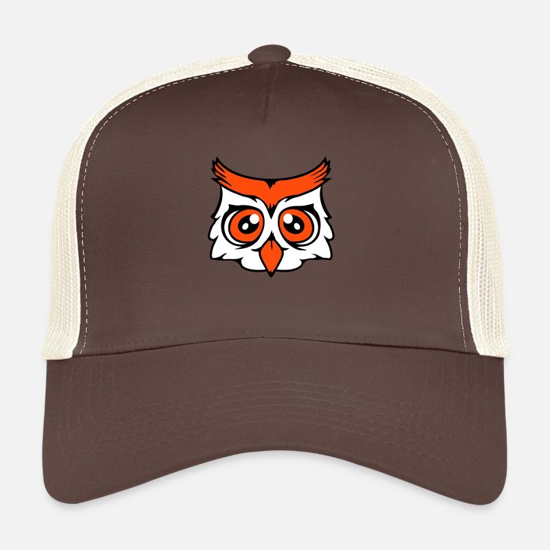 Eule Vogel Uhu Nachtvogel Schleiereule Kauz Comic Trucker Cap