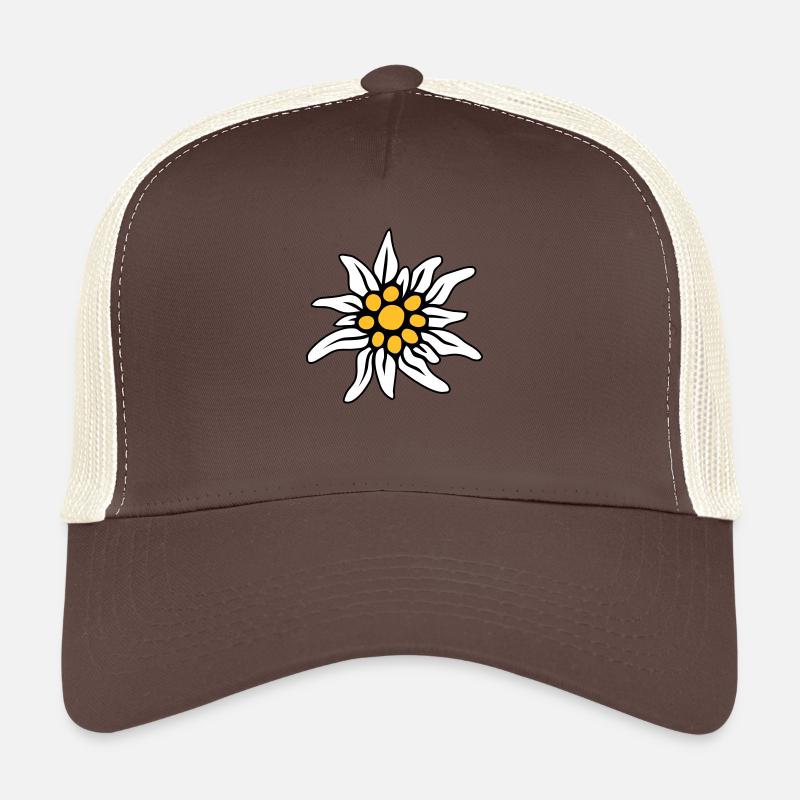 EDELWEISS BLÜTE - Trucker Cap - Braun/Beige